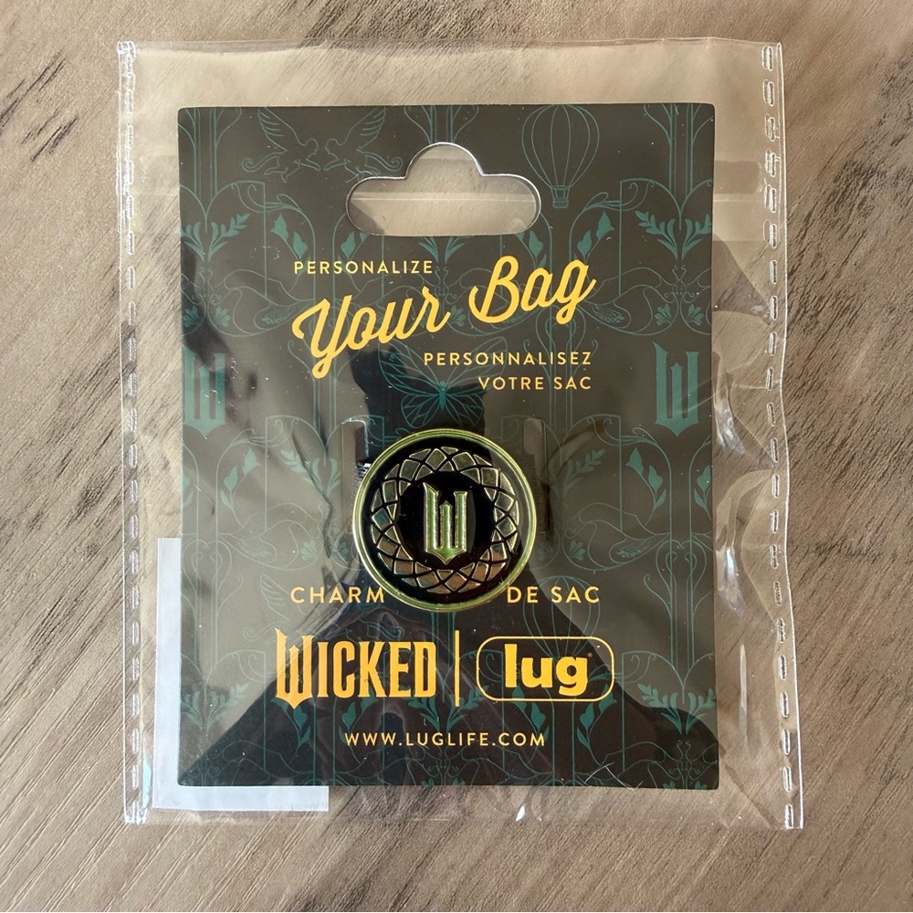 NEW Lug Bag Wicked Charm Medallion Black Enamel